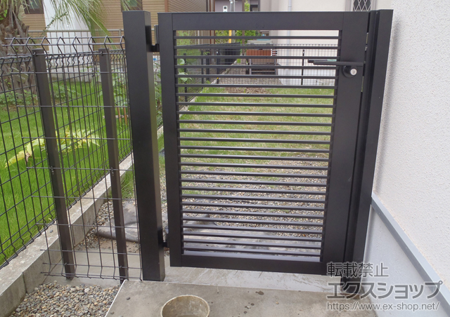 千葉県山武郡大網白里町ののフェンス・柵 イーネットフェンス1F型 自由柱タイプ 施工例