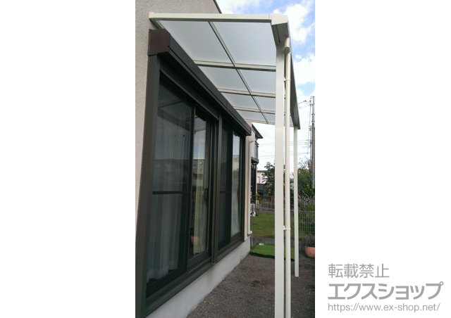 神奈川県大和市のLIXIL リクシル（トステム）のテラス屋根 ライザーテラスII F型 テラスタイプ 単体 積雪〜20cm対応 施工例