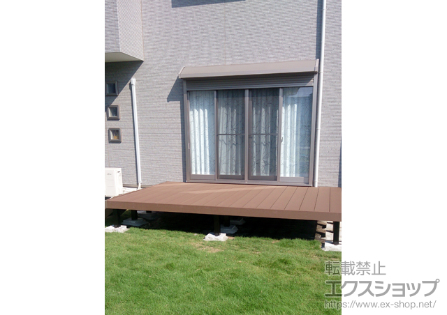 茨城県つくば市ののウッドデッキ リウッドデッキ 200＋リウッドステップ5型 新Sタイプ(2段) 施工例