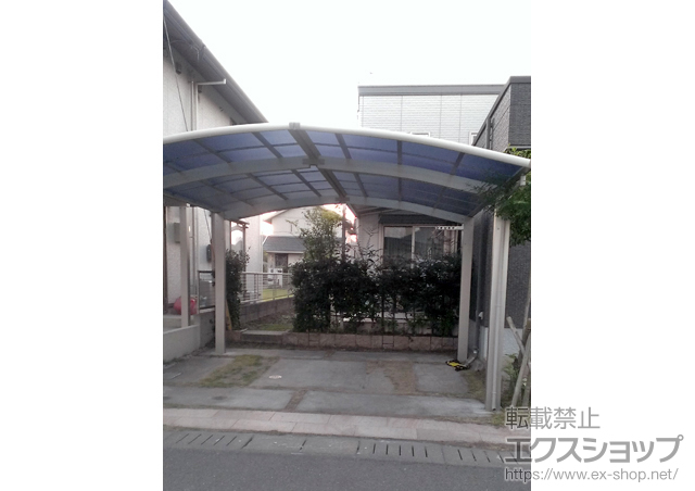 鹿児島県霧島市ののカーポート レイナポートグラン M合掌　積雪〜20cm対応 施工例