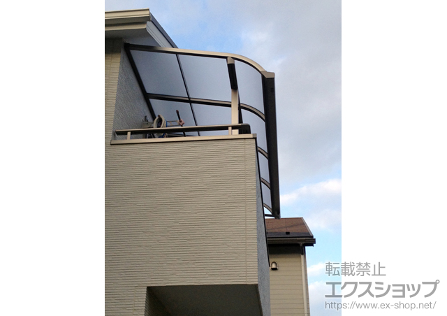 宮城県多賀城市のLIXIL リクシル（トステム）のバルコニー・ベランダ屋根 ライザーテラスII R型 屋根タイプ 単体 積雪〜20cm対応 施工例