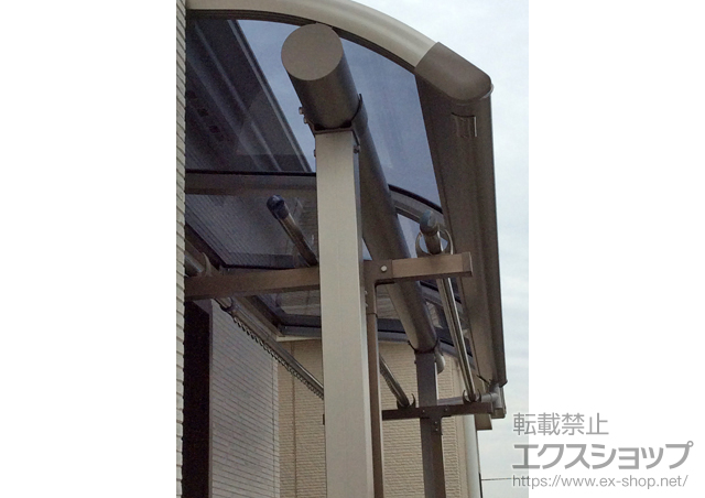 東京都練馬区ののバルコニー・ベランダ屋根 プレシオステラス R型 屋根タイプ 単体 積雪〜20cm対応 施工例