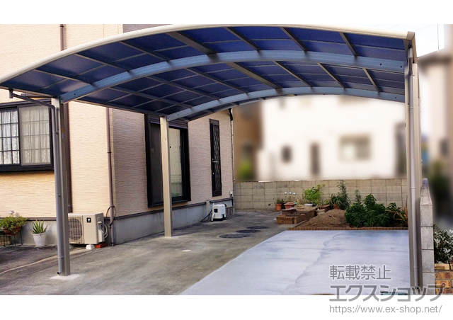 和歌山県和歌山市ののカーポート プレシオスポート ワイド 積雪〜20cm対応 施工例