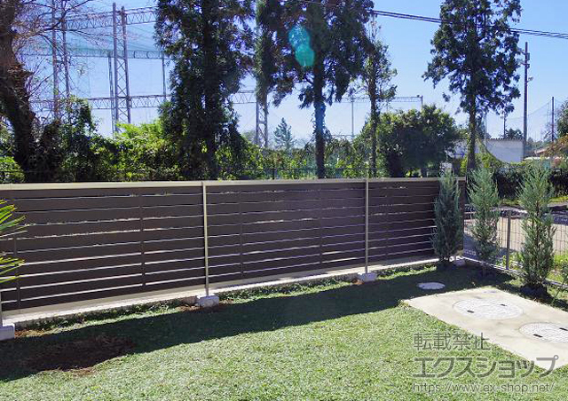 千葉県印西市ののフェンス・柵 ジオーナフェンス YS型 マテリアルカラー フリーポールタイプ 施工例