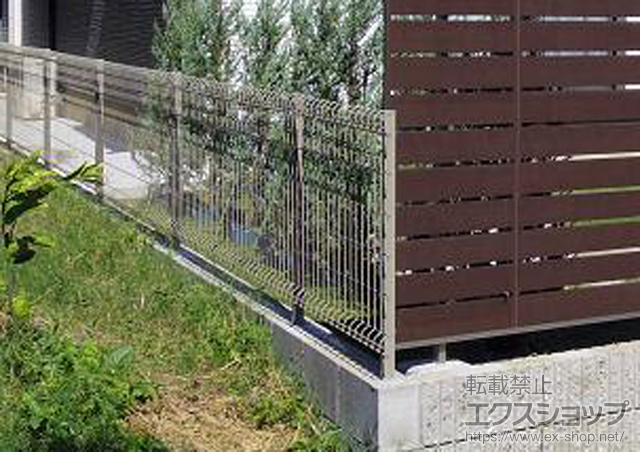 千葉県印西市ののフェンス・柵 ハイグリッドフェンスUF8型 フリーポールタイプ 施工例