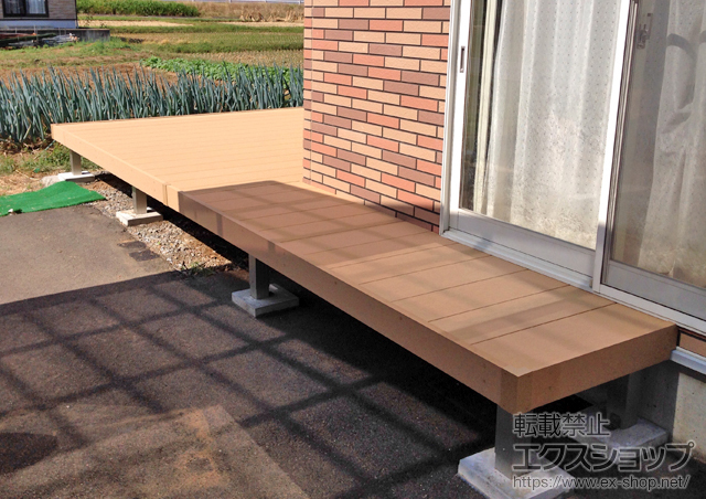 長野県千曲市ののウッドデッキ リウッドデッキ 200 施工例