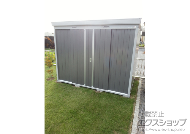 栃木県下野市のの物置・屋外倉庫 ネクスタ 一般型(NXN-50S)＋別売棚Dセット 施工例