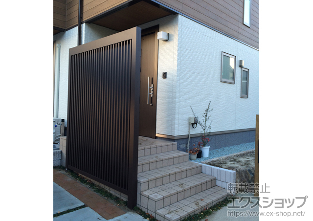 宮城県仙台市ののフェンス・柵 Gスクリーン 縦格子タイプ マテリアルカラー 施工例