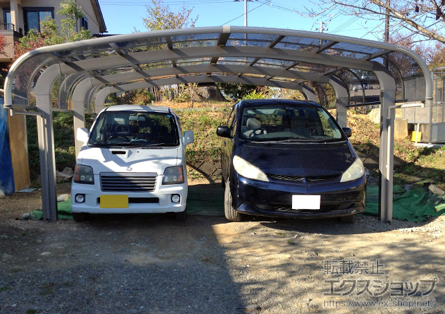 宮城県気仙沼市のLIXIL リクシル（トステム）のカーポート テールポートシグマIII 1500 ワイド 積雪〜50cm対応 施工例