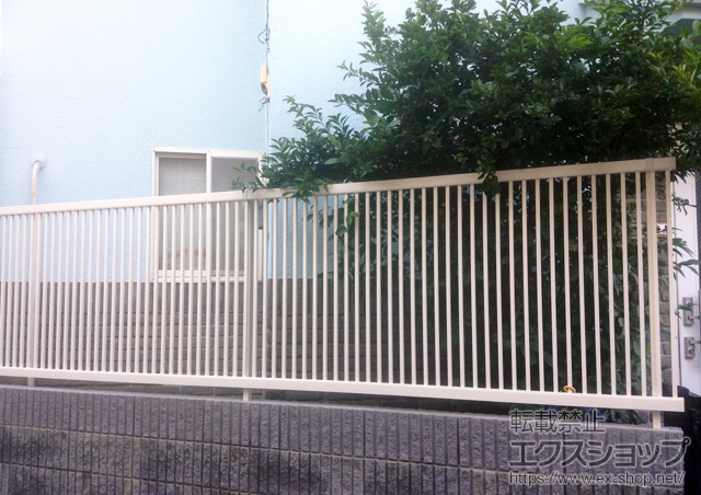 東京都杉並区ののフェンス・柵 エクスラインフェンス13型 自由柱施工 施工例