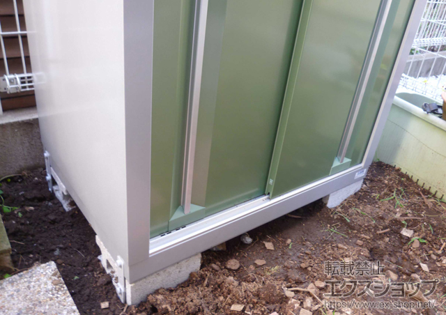 東京都杉並区のの物置・屋外倉庫 シンプリー 一般型 （MJN-096D OG ） 施工例