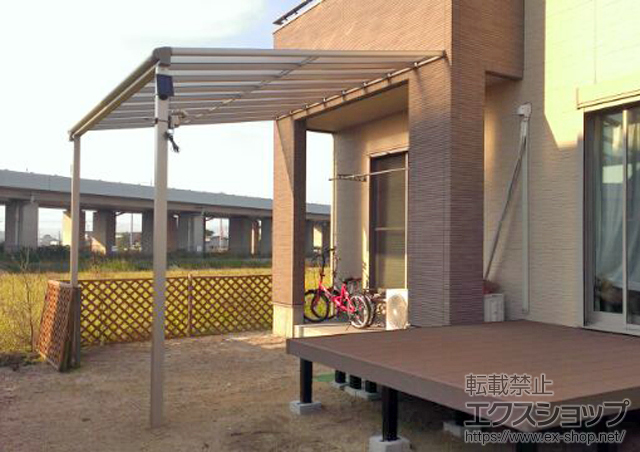 岡山県倉敷市ののテラス屋根 ヴェクターテラス F型 テラスタイプ 単体　積雪〜20cm対応 施工例