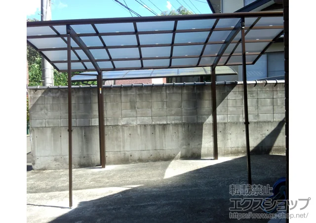 宮城県堺市のLIXIL リクシル(トステム)のカーポート レイナポートグラン 積雪〜20cm対応+着脱式サポート 標準・ハイルーフ兼用(2本入り) 施工例