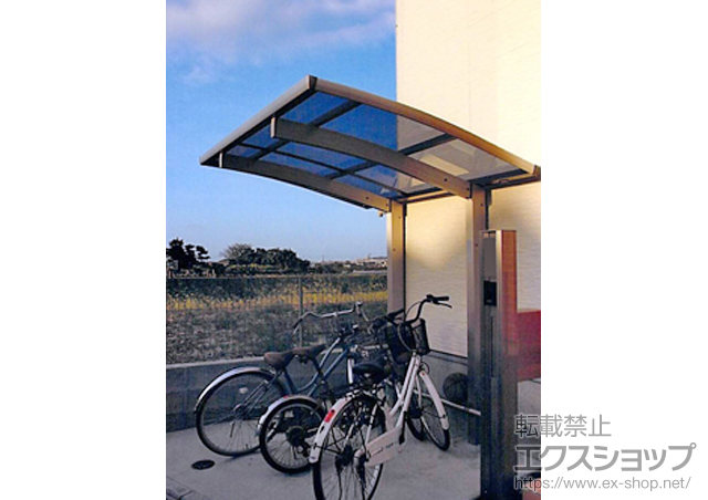 福岡県福岡市ののサイクルポート・駐輪場 プレシオスポート ミニ 積雪〜20cm対応＋車止めバー L22用 施工例