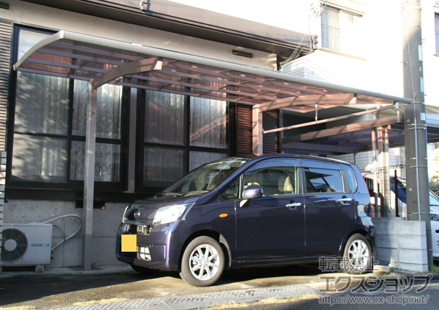 神奈川県藤沢市ののカーポート レイナポートREグラン 前下がり 積雪〜20cm対応 施工例