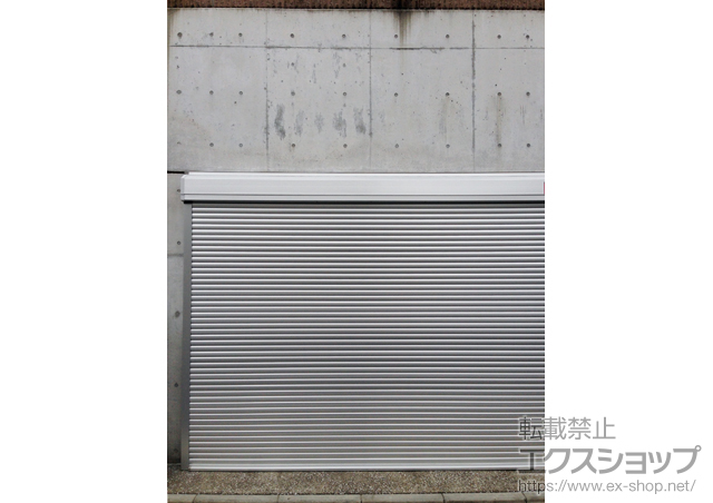 神奈川県川崎市のLIXIL リクシル（トステム）のガレージシャッター ガレージシャッタークワトロ 電動式 外部付タイプ ※外部停電時開閉機構 施工例