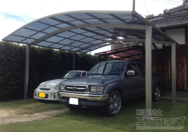 大阪府岸和田市ののカーポート プレシオスポート ワイド 積雪〜20cm対応 施工例