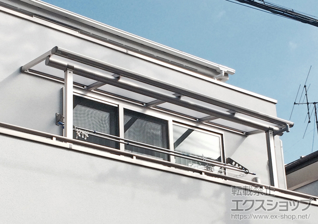 東京都杉並区ののバルコニー・ベランダ屋根 プレシオステラス F型 屋根タイプ 単体 積雪〜20cm対応 施工例