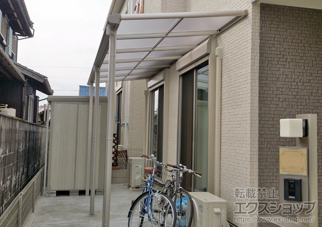 愛知県津島市ののテラス屋根 プレシオステラス F型 テラスタイプ 連棟 施工例