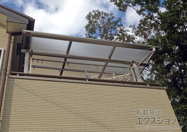 愛知県尾張旭市ののバルコニー・ベランダ屋根 ヴェクターテラス F型 屋根タイプ 単体 積雪〜20cm対応 施工例