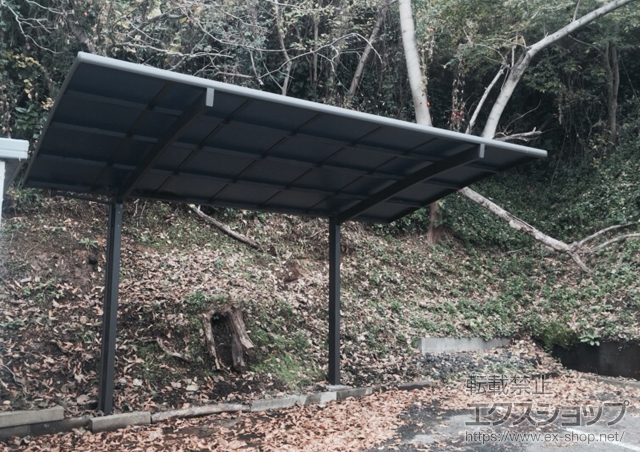 茨城県水戸市のLIXIL リクシル（トステム）のカーポート カーブポートシグマIII 積雪〜20cm対応 施工例