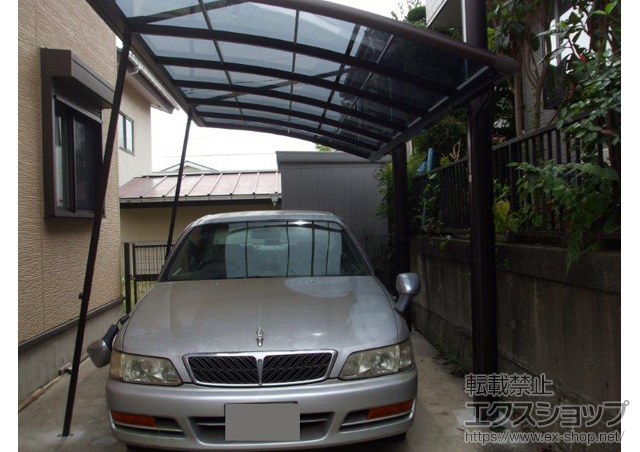 東京都八王子市ののカーポート ニューエクモア 積雪〜20cm対応＋サポートセット(着脱式) H20用 2本入り1セット 施工例