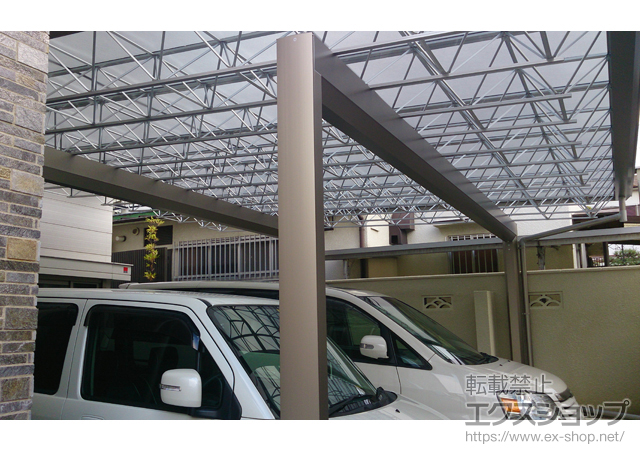 大阪府寝屋川市ののカーポート M.シェード ワイド 積雪〜20cm対応 施工例