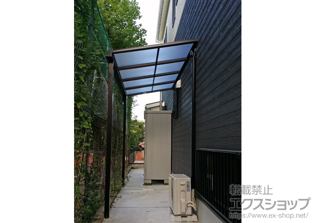 福岡県福岡市ののテラス屋根 プレシオステラス F型 テラスタイプ 単体 積雪〜20cm対応 施工例