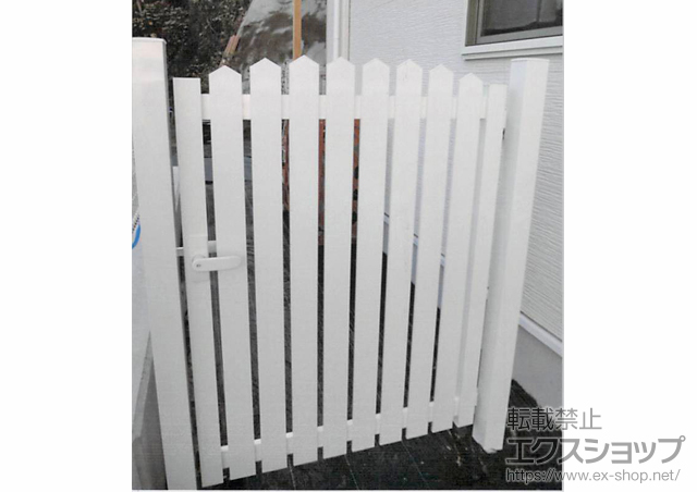 神奈川県横浜市のの門扉 レスティン門扉 13型 片開き　門柱使用 施工例