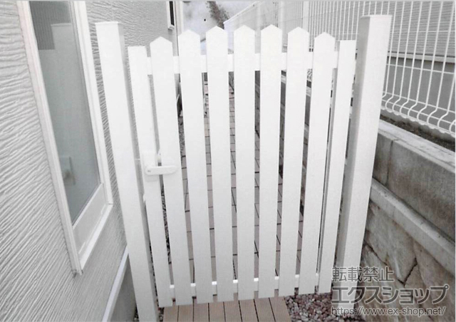 神奈川県横浜市のの門扉 レスティン門扉 13型 片開き　門柱使用 施工例