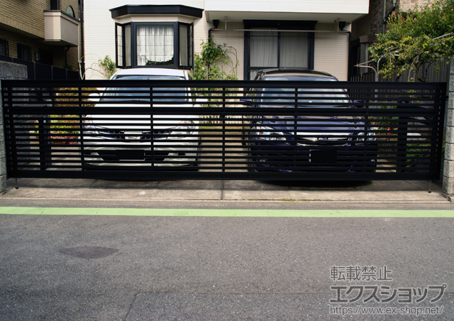 東京都武蔵野市ののカーゲート ワイドオーバードアS3型 電動式 施工例