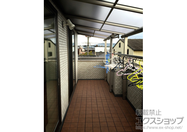 奈良県葛城市ののバルコニー・ベランダ屋根 ヴェクターテラス F型 屋根タイプ 単体 積雪〜20cm対応 施工例