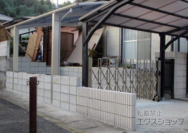 宮崎県宮崎市ののカーゲート トリップゲート RA型 ノンレール 片開き 27S 施工例