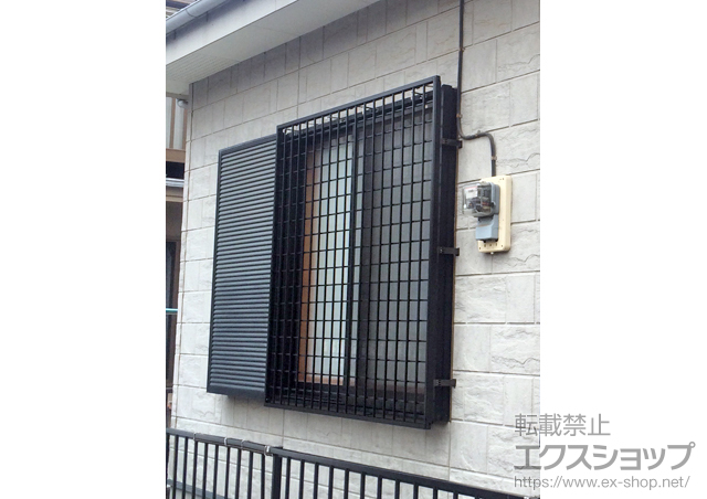 埼玉県狭山市のLIXIL リクシル（トステム）の面格子・窓格子 アルミ面格子 井桁格子 施工例