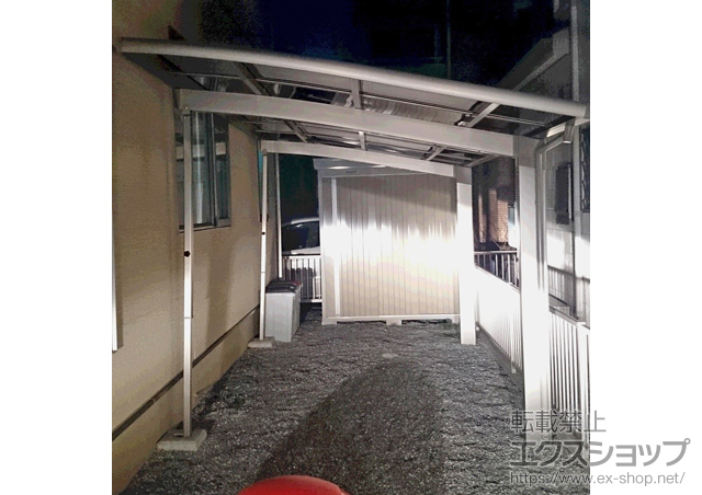 栃木県栃木市のLIXIL リクシル（トステム）のカーポート カーブポートシグマIII 耐風圧強度仕様 積雪〜30cm対応＋耐風圧強度仕様オプション 施工例