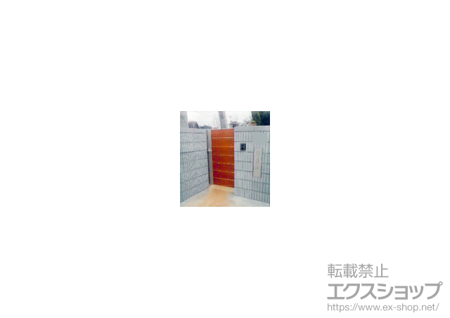 埼玉県坂戸市のの門扉 ルシアス門扉BP02型 横目隠し 片開き 複合カラー 門柱使用 施工例