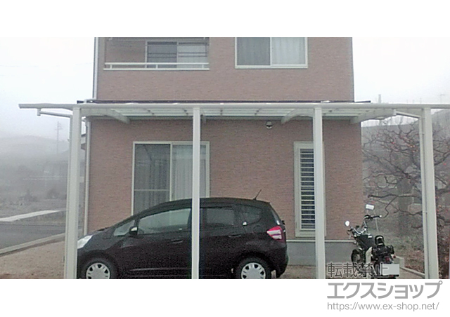 長野県飯田市ののカーポート レイナベーカポートグラン50 延長 積雪〜50cm対応 施工例