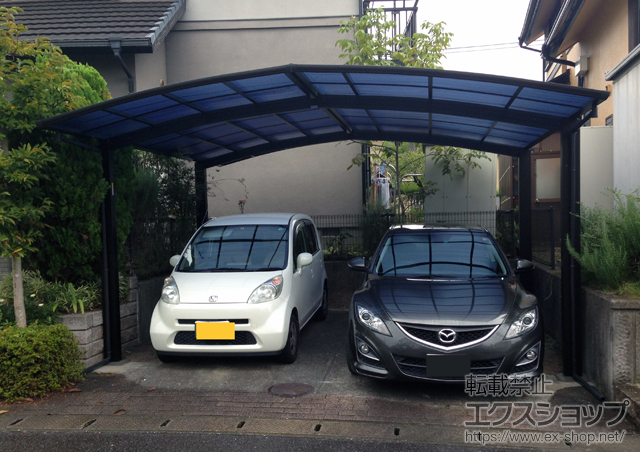 大分県大分市ののカーポート プレシオスポート M合掌 積雪〜20cm対応 24＋27 施工例