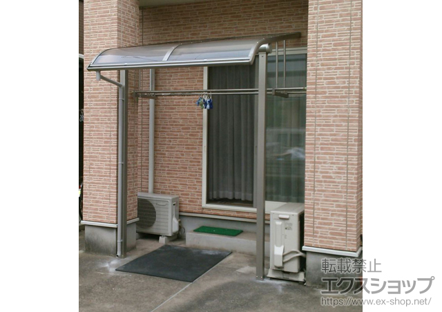 広島県福山市ののテラス屋根 プレシオステラス R型 テラスタイプ 単体 積雪〜20cm対応 施工例