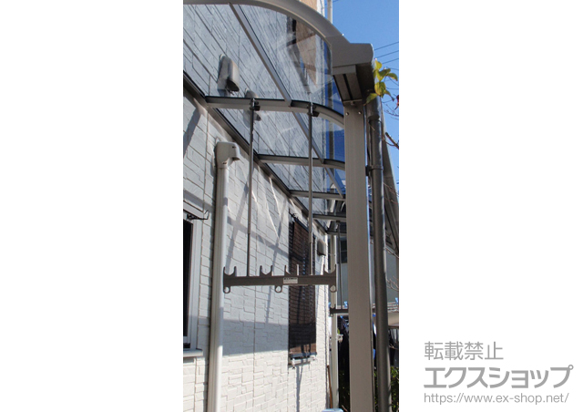 兵庫県三木市のLIXIL リクシル（トステム）のテラス屋根 ライザーテラスII R型 テラスタイプ 単体 積雪〜20cm対応 施工例