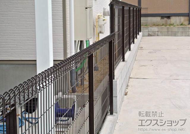 愛知県高浜市ののフェンス・柵 メッシュフェンス G10-R フリー支柱タイプ 施工例