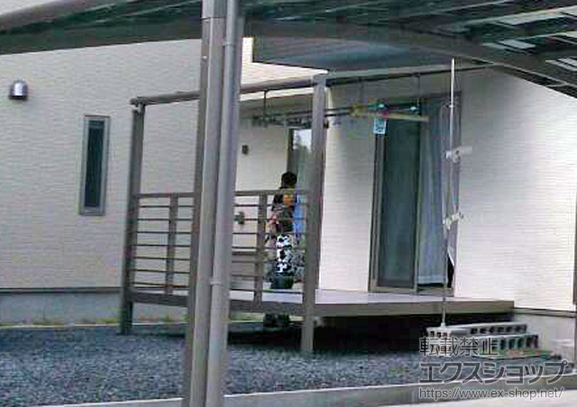 鹿児島県霧島市のLIXIL リクシル（トステム）のテラス囲い・サンルーム ほせるんですII F型 オープンタイプ 積雪〜20cm対応 施工例