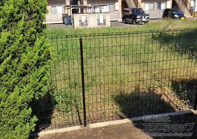 香川県高松市ののフェンス・柵 イーネットフェンス1F型 自由柱タイプ 施工例