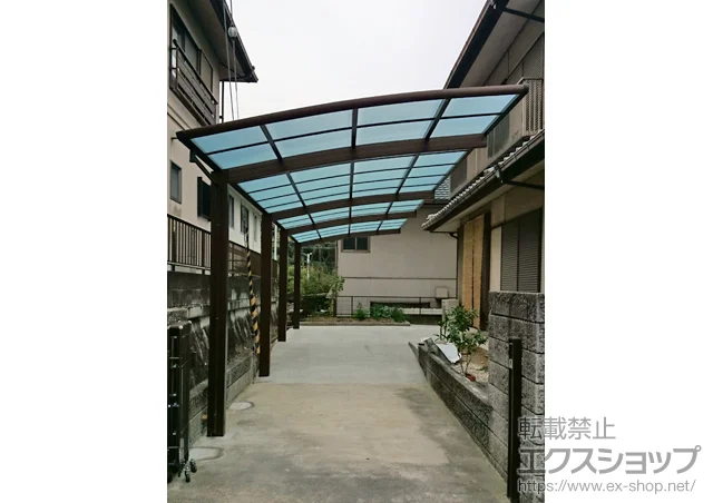 京都府宇治市のYKKAPのカーポート レイナポートグラン 縦連棟　積雪～20cm対応 施工例