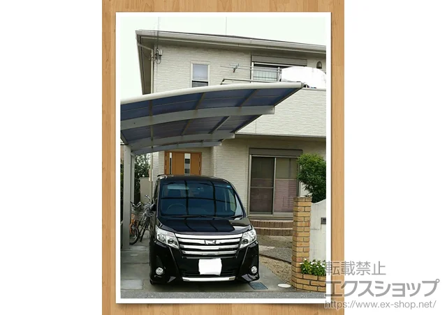 兵庫県加古川市のYKKAPのカーポート レイナポートグラン 延長　積雪～20cm対応 施工例
