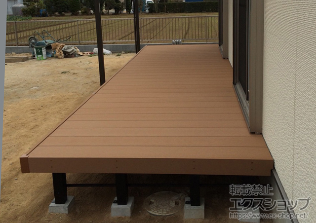 茨城県ひたちなか市ののウッドデッキ リウッドデッキ 200 施工例