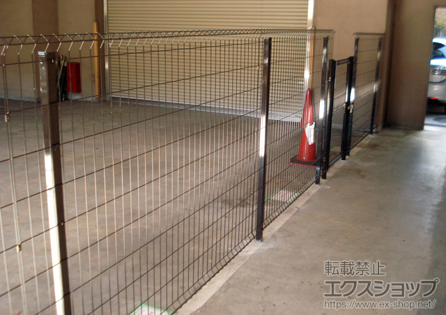 神奈川県横浜市ののフェンス・柵 イーネットフェンス1F型 自由柱施工 施工例