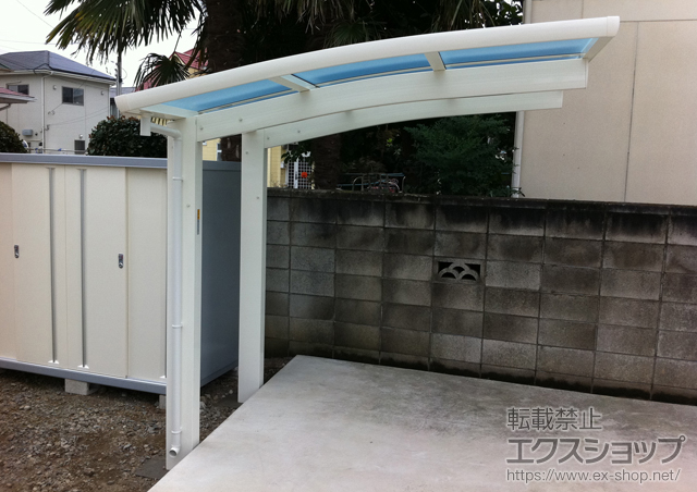 群馬県太田市ののサイクルポート・駐輪場 レイナポートグランミニZ 積雪〜20cm対応 施工例