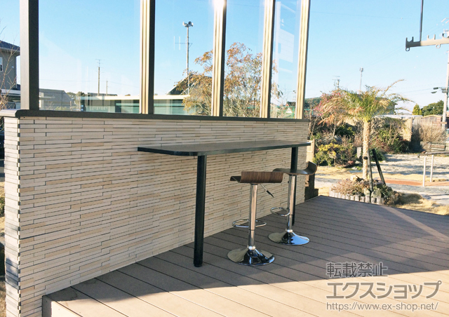 静岡県袋井市ののウッドデッキ 樹ら楽ステージ 施工例