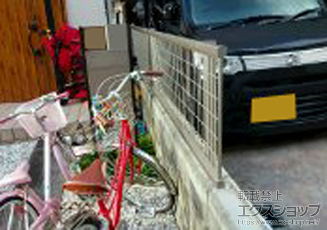 大阪府高槻市ののフェンス・柵 レスティナメッシュフェンス2型 自由柱施工 施工例